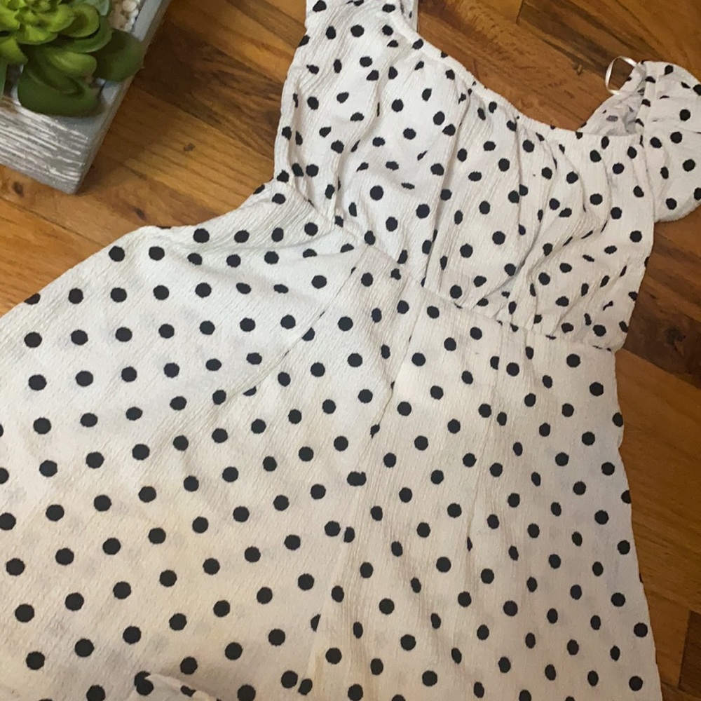 STREETWEAR SOCIETY White and Black Polka Dot Short Romper NWT - Picture 8 of 8